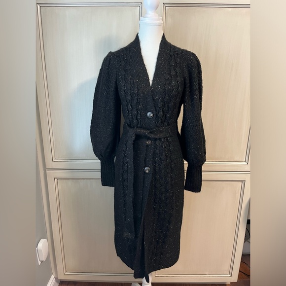 🖤 TOCCIN *Black* Camille Popcorn Cardigan Coat - Picture 6 of 14